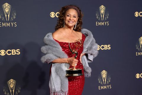 los angeles, california   september 19 honoree debbie allen, recipient of the governors award, poses in the press room during the 73rd primetime emmy awards at la live on september 19, 2021 in los angeles, california photo by rich furygetty images