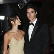 los angeles, california   september 25 kaia gerber and jacob elordi attend the academy museum of motion pictures opening gala at academy museum of motion pictures on september 25, 2021 in los angeles, california photo by jon kopalofffilmmagic,