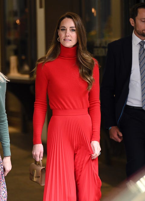 Kate Middleton Stuns in Red Turtleneck Dress for Forward Trust Event