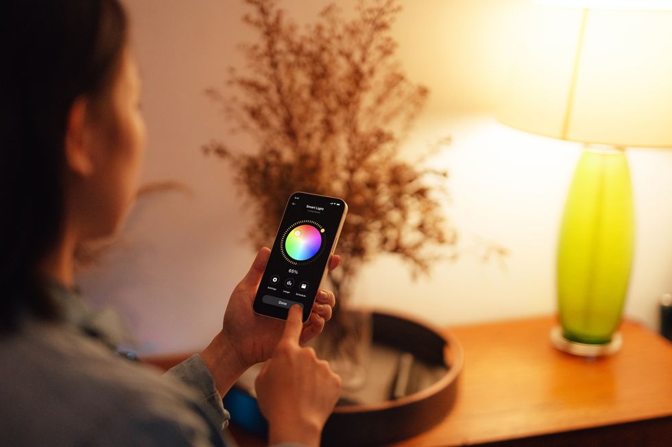 smart lighting control on smartphone app