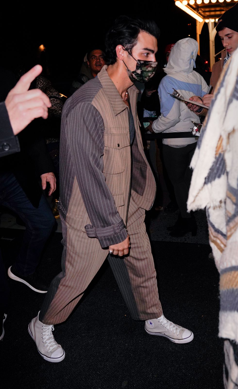 new york, new york   november 14 joe jonas arrives at snl afterparty at lavenue on november 14, 2021 in new york city photo by gothamgc images