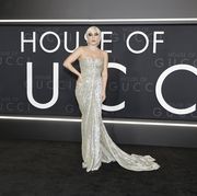 los angeles, california   november 18 lady gaga attends the los angeles premiere of mgms house of gucci at academy museum of motion pictures on november 18, 2021 in los angeles, california photo by amy sussmangetty images