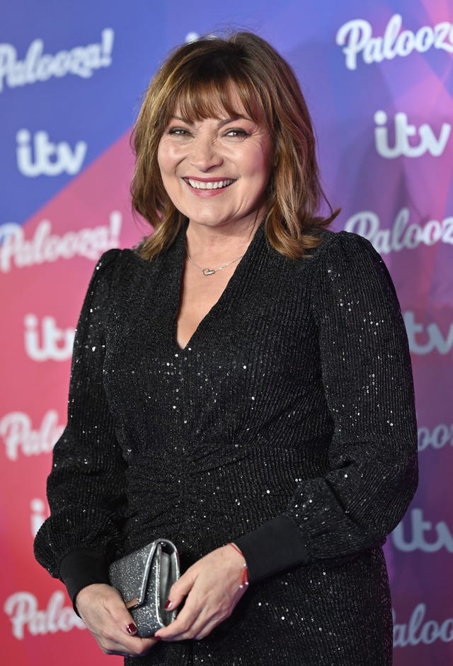 Lorraine Kelly looks spring ready in a printed midi dress