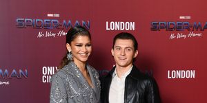 london, england   december 05 l r zendaya and tom holland attend a photocall for spiderman no way home at the old sessions house on december 05, 2021 in london, england photo by gareth cattermolegetty images