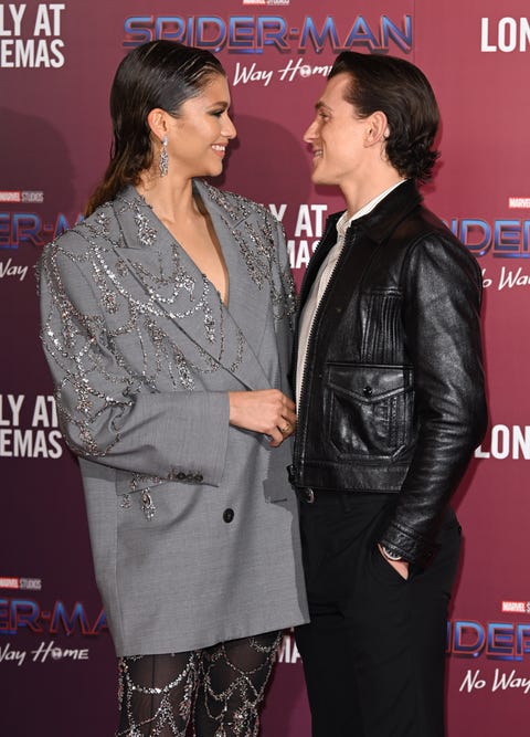 zendaya and tom holland at spider man london photocall