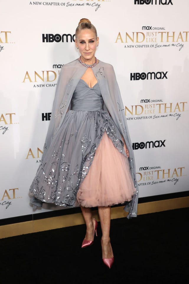 new york, new york   december 08 sarah jessica parker attends hbo maxs premiere of and just like that at museum of modern art on december 08, 2021 in new york city photo by dimitrios kambourisgetty images