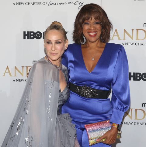 new york, new york   december 08 sarah jessica parker and gayle king attend as hbo max hosts and just like that, a new chapter of sex and the city new york premiere at moma on december 08, 2021 in new york city photo by udo salterspatrick mcmullan via getty images