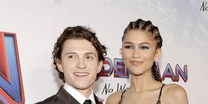 los angeles, california  december 13 l r tom holland and zendaya attend sony pictures spider man no way home los angeles premiere on december 13, 2021 in los angeles, california photo by amy sussmangetty images