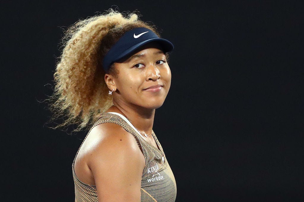 Naomi Osaka's family watch the game of Naomi Osaka during the