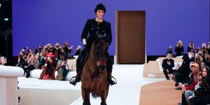horse at chanel haute couture runway
