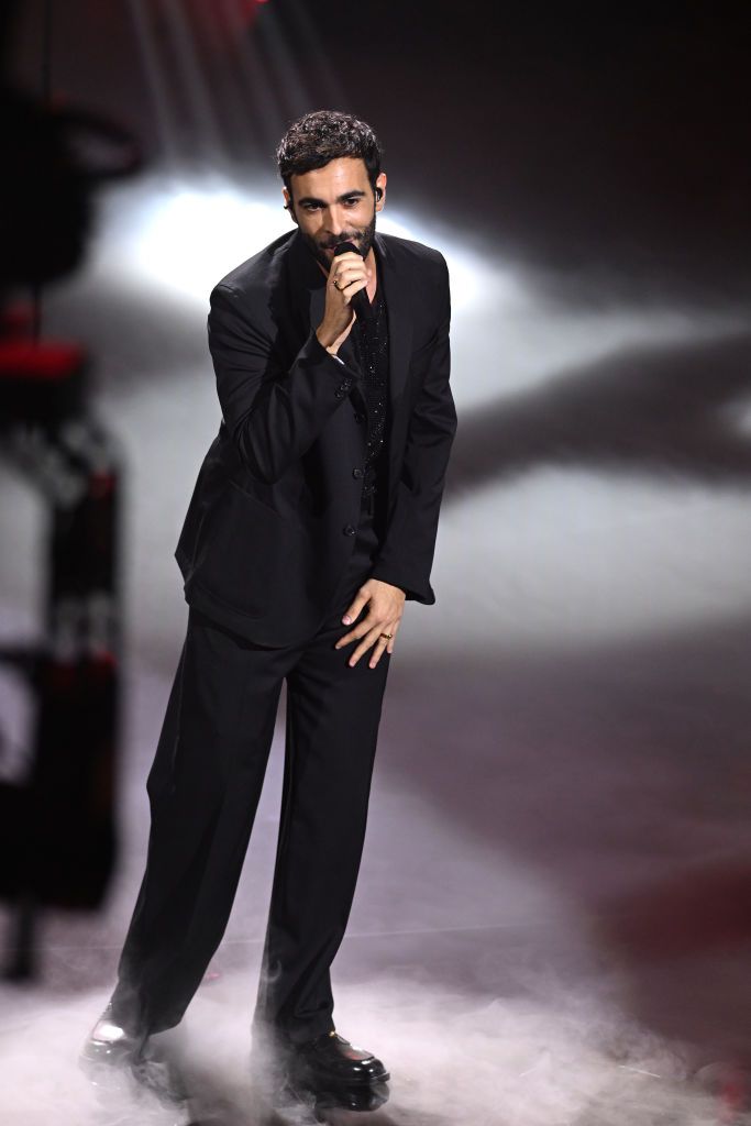 sanremo, italy   february 05 marco mengoni attends the 72nd sanremo music festival 2022 at teatro ariston on february 05, 2022 in sanremo, italy photo by daniele venturellidaniele venturelligetty images