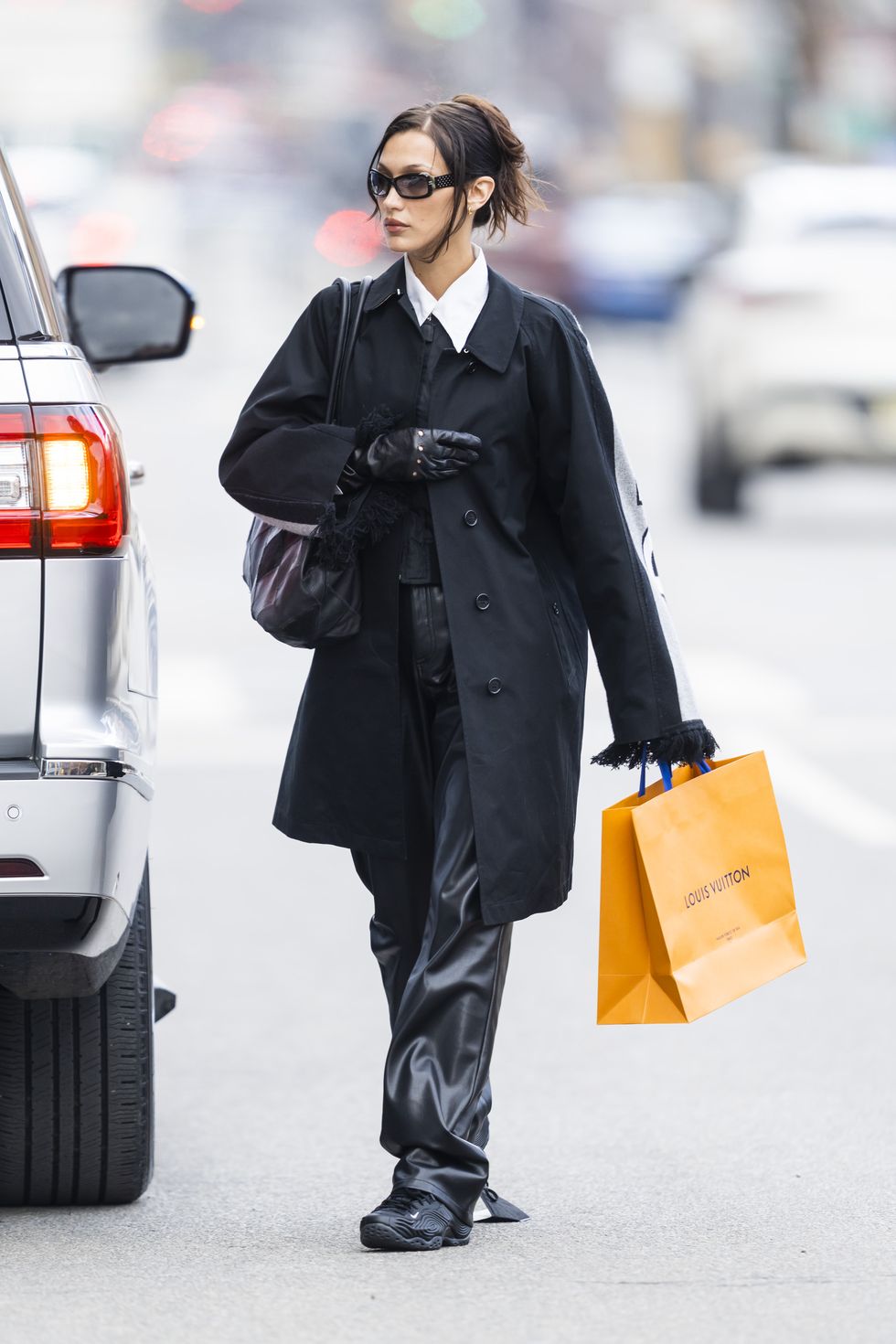 Bella Hadid Style - Shops at Louis Vuitton in NYC 01/09/2019