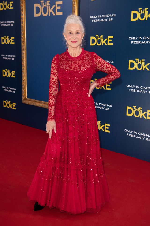 london, england february 08 helen mirren attends the uk premiere of the duke at the national gallery on february 08, 2022 in london, england photo by dave j hogangetty images