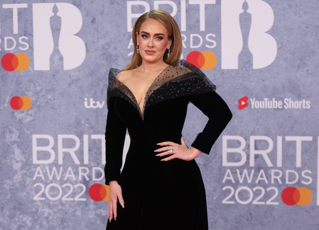 Adele Wows In Armani Privé At BRIT Awards 2022 And Sparks Engagement Rumours