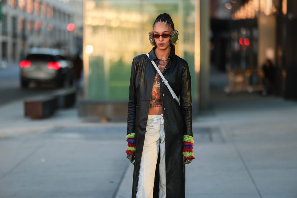 new york, new york february 15 indira scott is seen outside peter do during new yorker fashion week on february 15, 2022 in new york city photo by jeremy moellergetty images