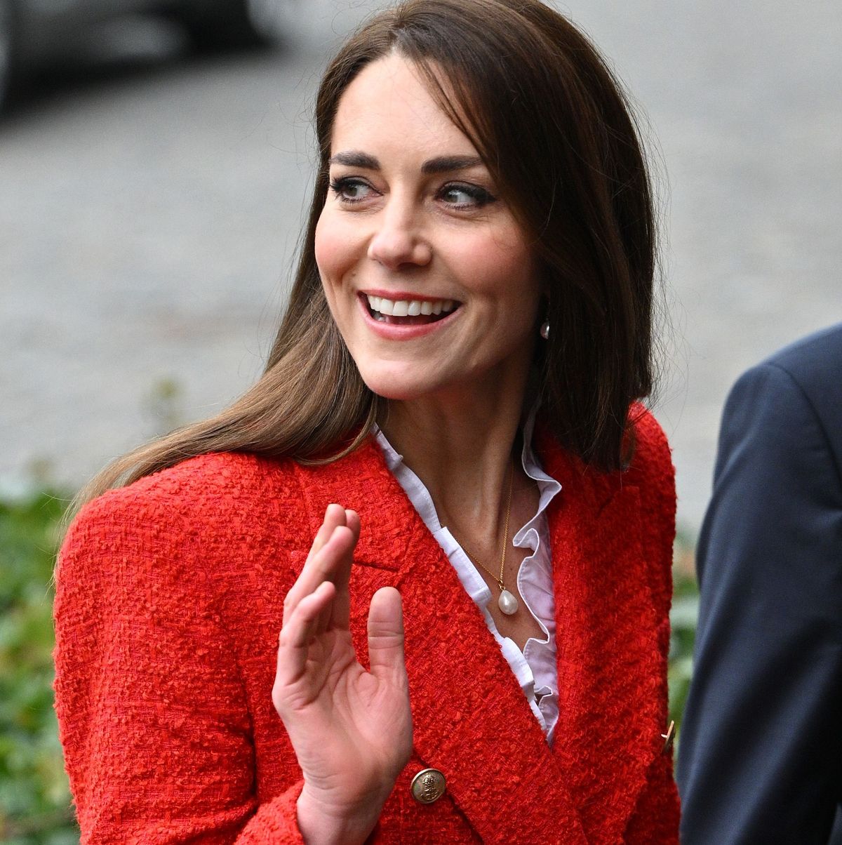 copenhagen, denmark   february 22 catherine, duchess of cambridge arrives for a visit of the copenhagen infant mental health project at the university of copenhagen on february 22, 2022 in copenhagen, denmark the duchess of cambridge visits copenhagen between 22nd and 23rd february on a working visit with the royal foundation centre for early childhood  photo by samir husseinwireimage
