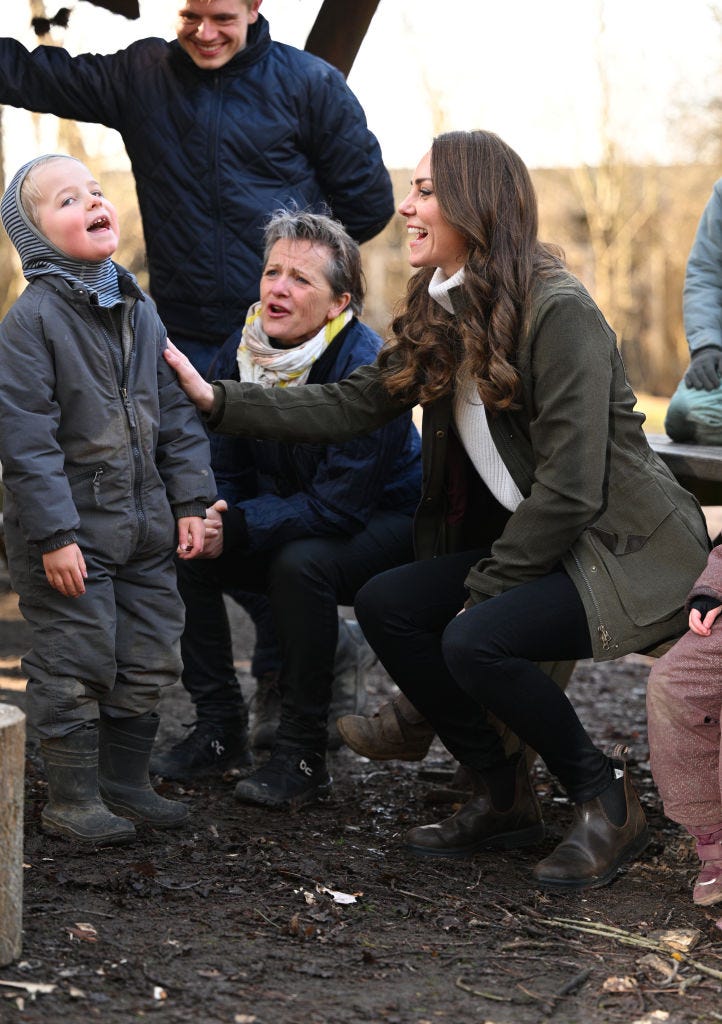 copenhagen, denmark february 23 uk out for 28 days catherine, duchess of cambridge visits othe stenurten forest kindergarten on february 23, 2022 in copenhagen, denmark the duchess of cambridge visits copenhagen between 22nd and 23rd february on a working visit with the royal foundation centre for early childhood photo by poolsamir husseinwireimage