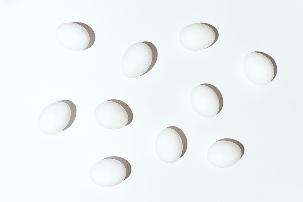 a group of white circles
