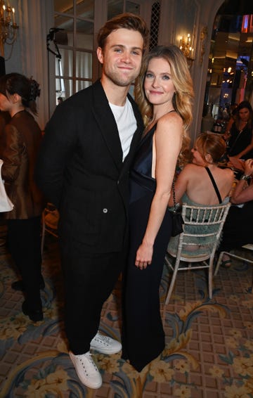 london, england july 02 leo woodall and meghann fahy attend the south bank sky arts awards 2023 at the savoy hotel on july 2, 2023 in london, england photo by dave benettgetty images