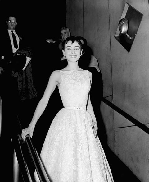 26th annual academy awards    pictured actress audrey hepburn, wearing a givenchy gown, at the 26th annual academy awards at the nbc century theatre in new york city, on march 25, 1954  photo by nbcu photo banknbcuniversal via getty images via getty images