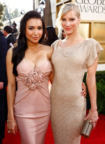 68th annual golden globe awards pictured l r naya rivera, heather morris arrive at the 68th annual golden globe awards held at the beverly hilton hotel on january 16, 2011 photo by trae pattonnbcu photo banknbcuniversal via getty images via getty images