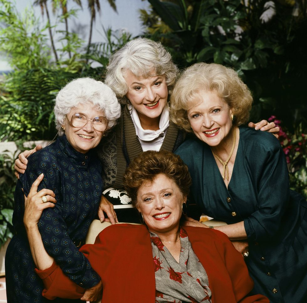 "The Golden Girls": (clockwise from left) Estelle Getty as Sophia Petrillo, Bea Arthur as Dorothy Petrillo Zbornak, Betty White as Rose Nylund, Rue McClanahan as Blanche Devereaux