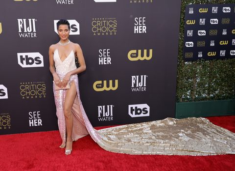 los angeles, california   march 13 indya moore attends the 27th annual critics choice awards at fairmont century plaza on march 13, 2022 in los angeles, california photo by matt winkelmeyergetty images