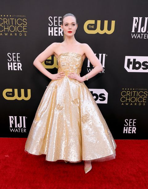 los angeles, california   march 13 elle fanning attends the 27th annual critics choice awards at fairmont century plaza on march 13, 2022 in los angeles, california photo by amy sussmangetty images for critics choice association