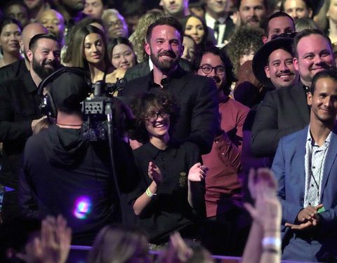 los angeles, california   march 22 for editorial use only ben affleck attends the 2022 iheartradio music awards at the shrine auditorium in los angeles, california on march 22, 2022 broadcasted live on fox photo by kevin mazurgetty images for iheartradio