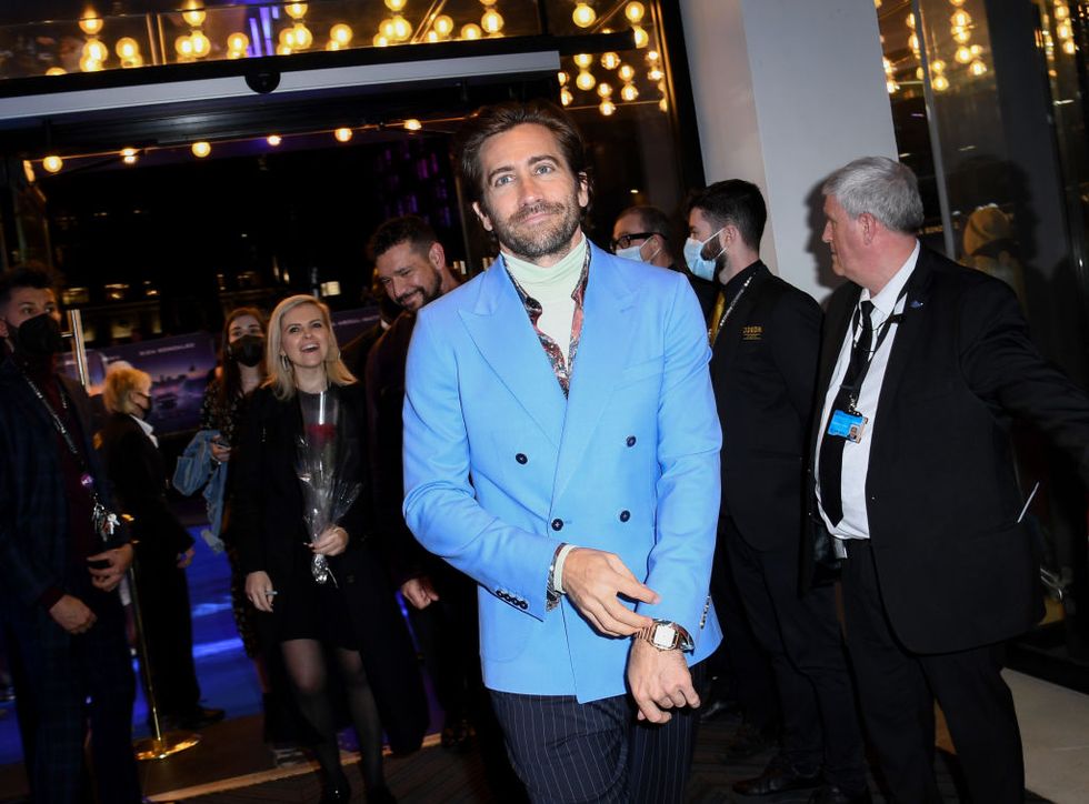 london, england march 23 jake gyllenhaal attends the uk special screening for ambulance at odeon luxe leicester square on march 23, 2022 in london, england photo by gareth cattermolegetty images for universal pictures