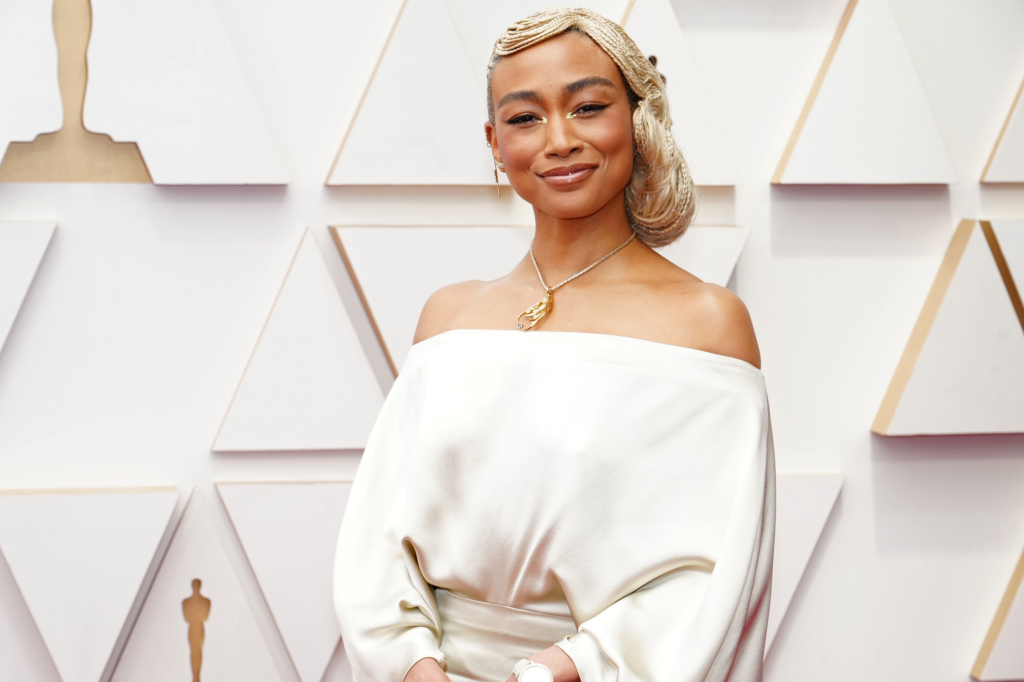 Tati Gabrielle's Braided Bob at the 2022 Oscars