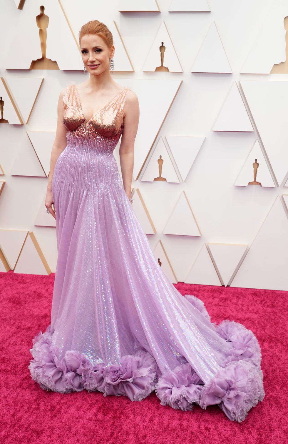 hollywood, california   march 27 jessica chastain attends the 94th annual academy awards at hollywood and highland on march 27, 2022 in hollywood, california photo by kevin mazurwireimage