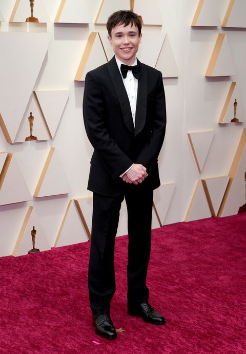 hollywood, california   march 27 elliot page
 attends the 94th annual academy awards at hollywood and highland on march 27, 2022 in hollywood, california photo by kevin mazurwireimage