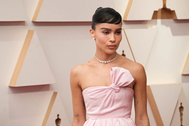 hollywood, california   march 27 zoë kravitz attends the 94th annual academy awards at hollywood and highland on march 27, 2022 in hollywood, california photo by jeff kravitzfilmmagic
