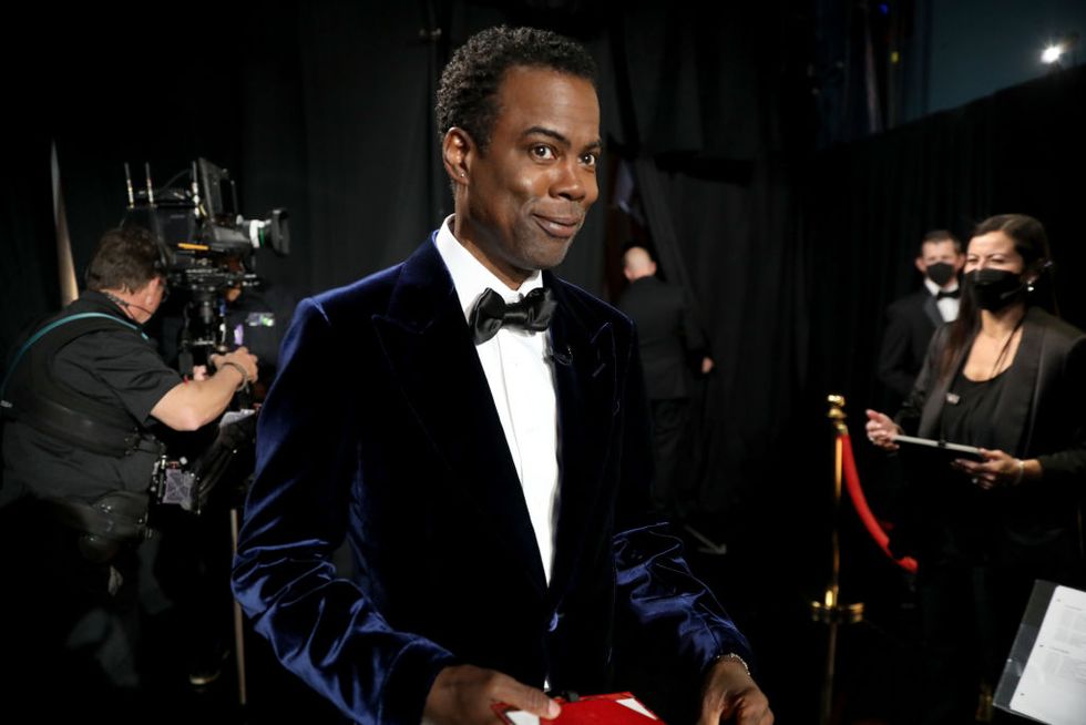 hollywood, california march 27 in this handout photo provided by ampas, chris rock is seen backstage during the 94th annual academy awards at dolby theatre on march 27, 2022 in hollywood, california photo by al seib ampas via getty images