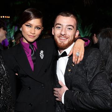 beverly hills, california march 27 zendaya and angus cloud attend the 2022 vanity fair oscar party hosted by radhika jones at wallis annenberg center for the performing arts on march 27, 2022 in beverly hills, california photo by matt winkelmeyervf22wireimage for vanity fair