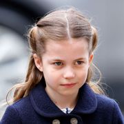 Princess Charlotte of Cambridge attends a Service of Thanksgiving for the life of Prince Philip, Duke of Edinburgh at Westminster Abbey on March 29, 2022 in London, England.