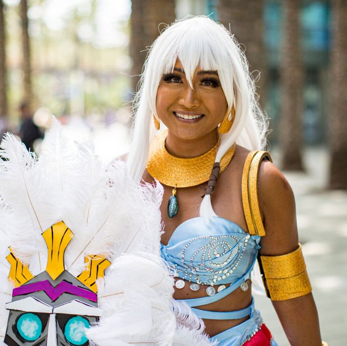 anaheim, california april 01 cosplayer jordan blaza olsen as princess kida from atlantis the lost empire poses for photos at wondercon 2022 day 1 at anaheim convention center on april 01, 2022 in anaheim, california photo by daniel knightonfilmmagic