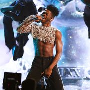 las vegas, nevada   april 03 lil nas x performs onstage during the 64th annual grammy awards at mgm grand garden arena on april 03, 2022 in las vegas, nevada photo by rich furygetty images for the recording academy