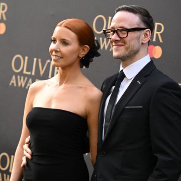 london, england april 10 stacey dooley and kevin clifton attend the olivier awards 2022 with mastercard at the royal albert hall on april 10, 2022 in london, england photo by jeff spicergetty images for solt