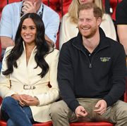 the hague, netherlands   april 17 prince harry, duke of sussex and meghan, duchess of sussex attend the sitting volleyball event during the invictus games at zuiderpark on april 17, 2022 in the hague, netherlands photo by karwai tangwireimage