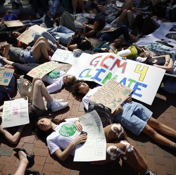 washington, dc april 22 young climate activists stage a die in in lafayette park across from the white house on earth day on april 22, 2022 in washington, dc organized by fridays for future dc, about 50 young people gathered to protest against the use of fossil fuels photo by chip somodevillagetty images