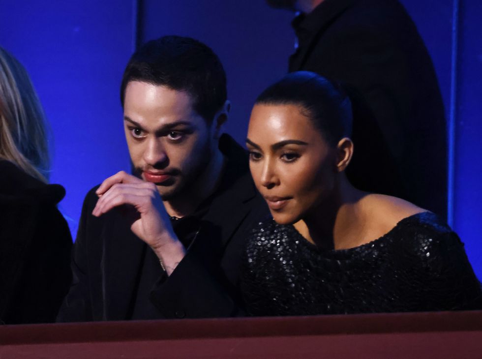washington, dc   april 24 pete davidson and kim kardashian attend the 23rd annual mark twain prize for american humor at the kennedy center on april 24, 2022 in washington, dc photo by paul morigigetty images