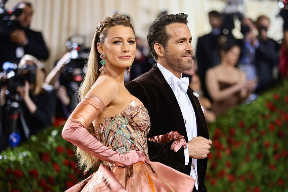 new york, new york   may 02 l r blake lively and ryan reynolds attend the 2022 met gala celebrating in america an anthology of fashion at the metropolitan museum of art on may 02, 2022 in new york city photo by jamie mccarthygetty images