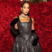 new york, new york   may 02 exclusive coverage laura harrier attends the 2022 met gala celebrating in america an anthology of fashion at the metropolitan museum of art on may 02, 2022 in new york city photo by cindy ordmg22getty images for the met museumvogue