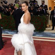 new york, new york   may 02 hailey bieber attends the 2022 met gala celebrating "in america an anthology of fashion" at the metropolitan museum of art on may 02, 2022 in new york city photo by mike coppolagetty images