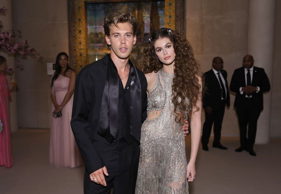 new york, new york   may 02 exclusive coverage austin butler and kaia gerber attend the 2022 met gala celebrating in america an anthology of fashion at the metropolitan museum of art on may 02, 2022 in new york city photo by matt winkelmeyermg22getty images for the met museumvogue