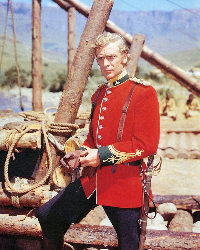 michael caine, british actor, wearing a british army uniform in a publicity portrait issued for the film, zulu, south africa, 1964 the historical drama depicting the battle of rorkes drift, during the anglo zulu war, was directed by cy endfield 1914 1995, and starred caine as lieutenant gonville bromhead photo by silver screen collectiongetty images