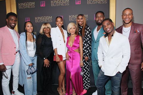 the cast of kingdom business attend a private screening at neuehouse los angeles on may 19 2022 in hollywood