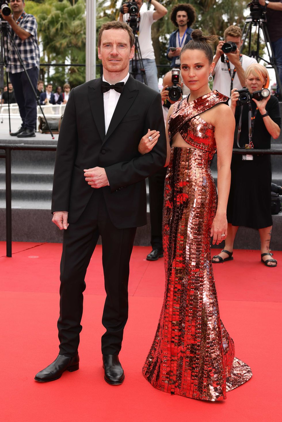 michael fassbender and alicia vikander attend the screening of "holy spider" during the 75th annual cannes film festival at palais des festivals on may 22, 2022 in cannes, france